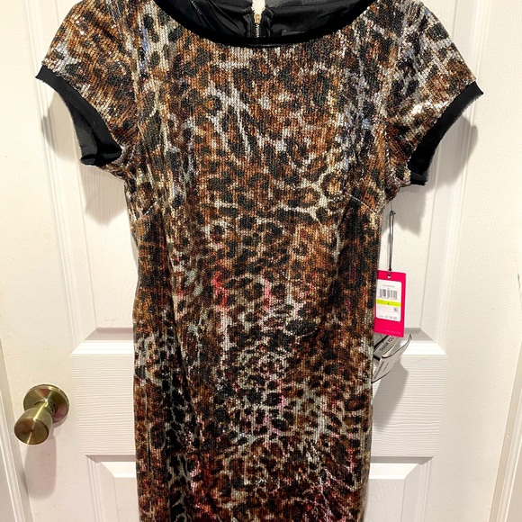 Size 4 sequin leopard dress - Picture 1 of 4